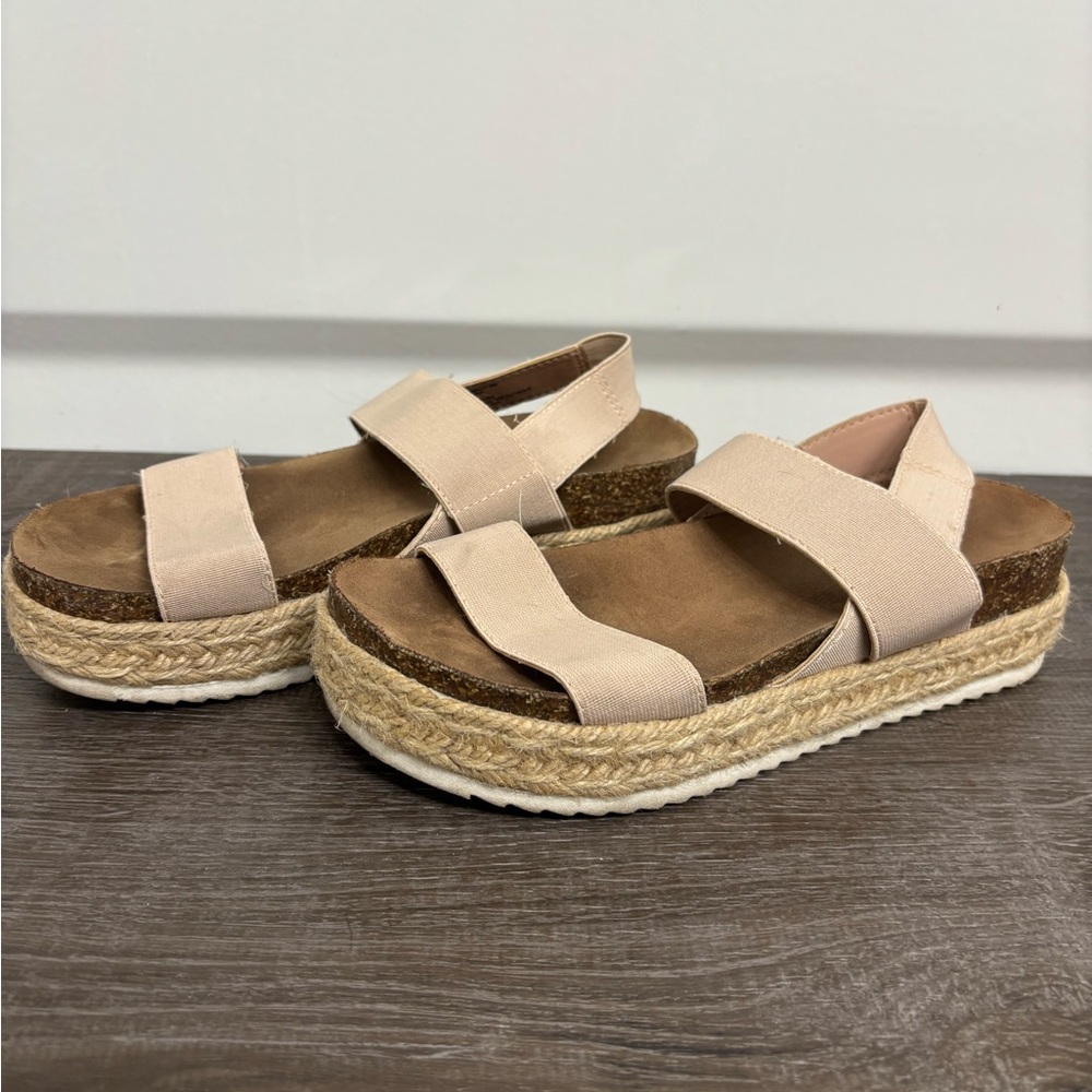 Women's Cream Platform Sandals